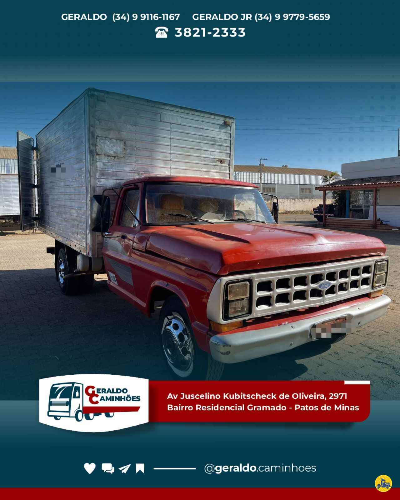 CAMINHAO FORD F4000 Baú Furgão 3/4 4x2 Geraldo Caminhões PATOS DE MINAS MINAS GERAIS MG